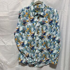 Paisley & Gray Slim Fit Toucan Macaw Tropical Buttondown